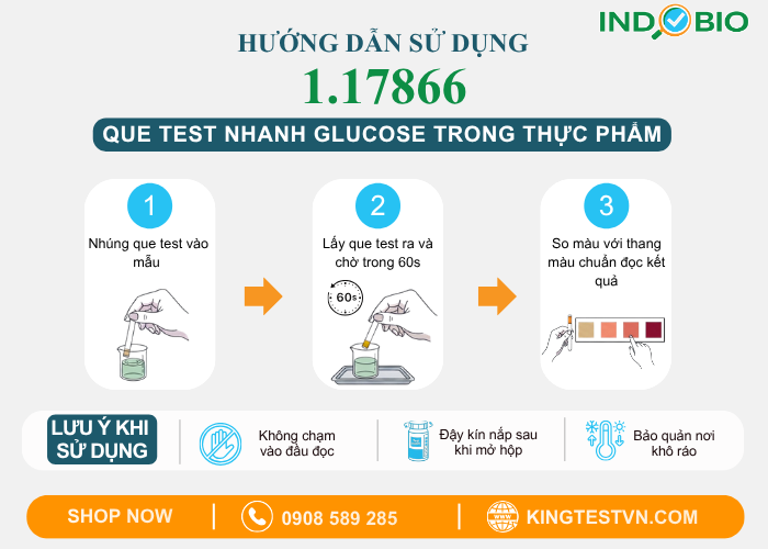 Cách sử dụng que test Glucose Merck 1.17866